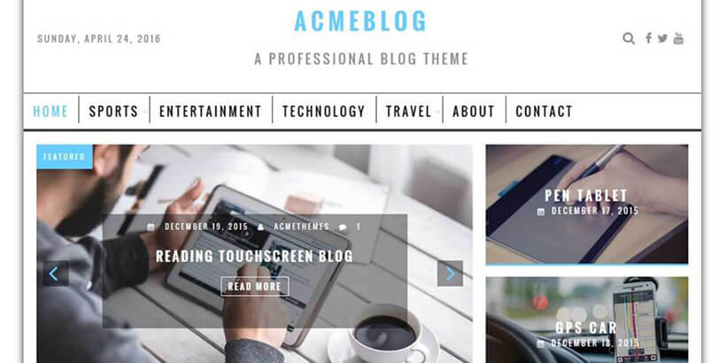 acmeblog free wordpress blog themes
