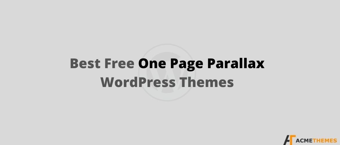 Best Free One Page Parallax WordPress Themes