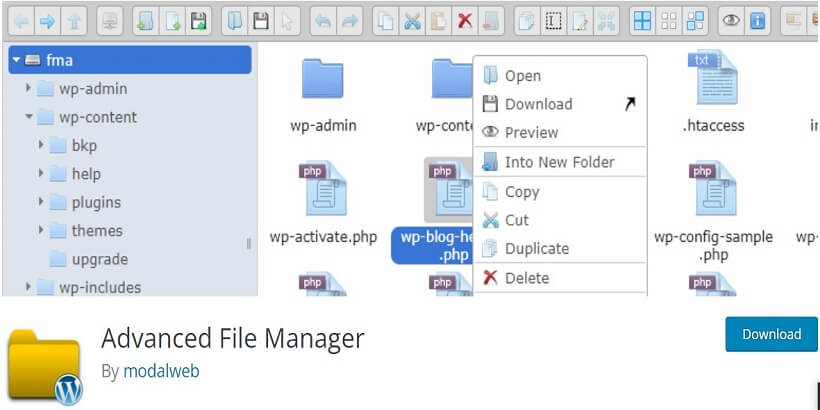 Advance-File-Manager-best-wordpress-file-and-picture-upload-plugins
