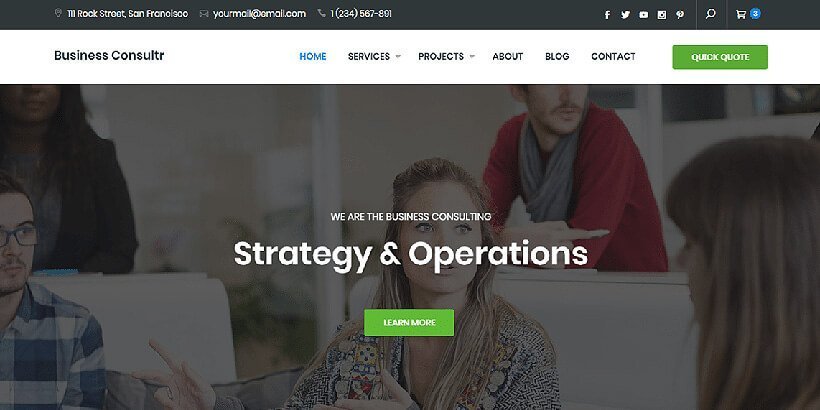 business consultr free wordpress business themes