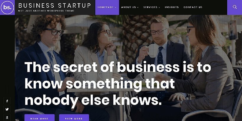 business startup free wordpress business themes