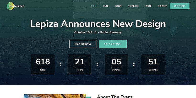 conference free event wordpress themes