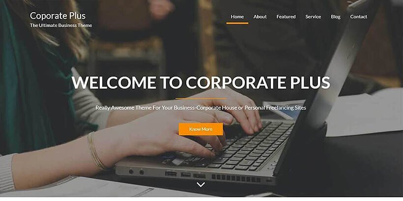 corporate plus free wordpress business themes
