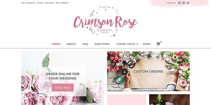 crimsonrose free feminine wordpress themes