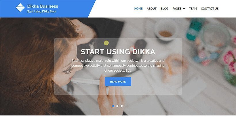 dikka business free wordpress business themes