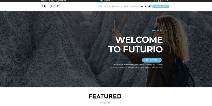 futurio free portfolio wordpreses themes