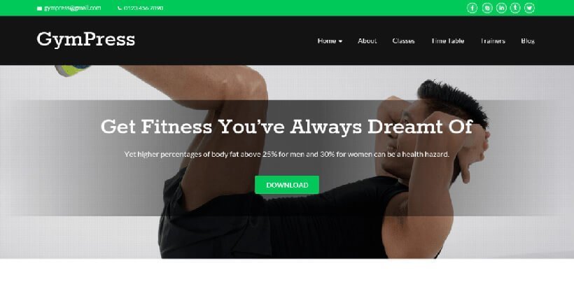 gympress free fitness wordpress themes