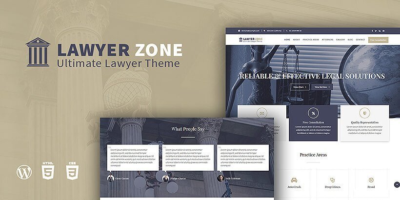 lawyerzone free wordpress business themes