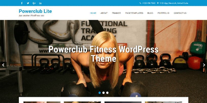 powerclub lite free gym fitness wordpress themes