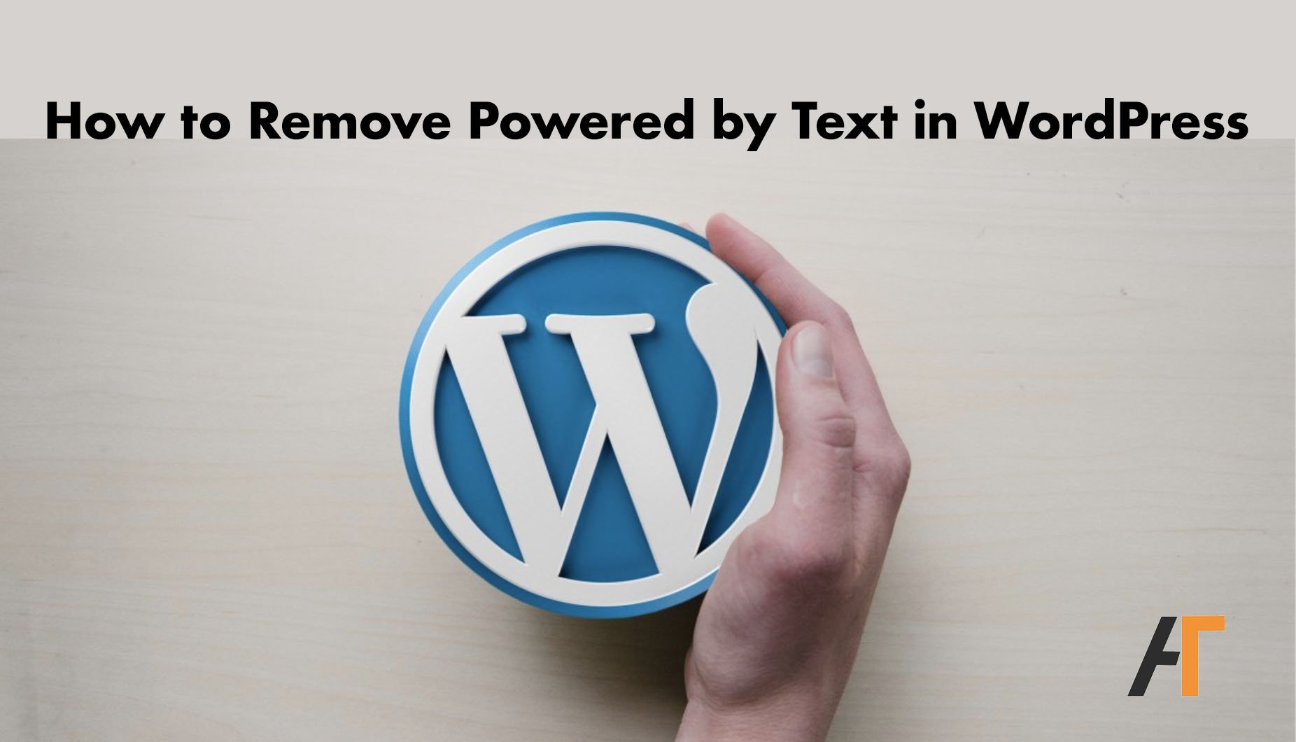 remove powered by text in wordpress