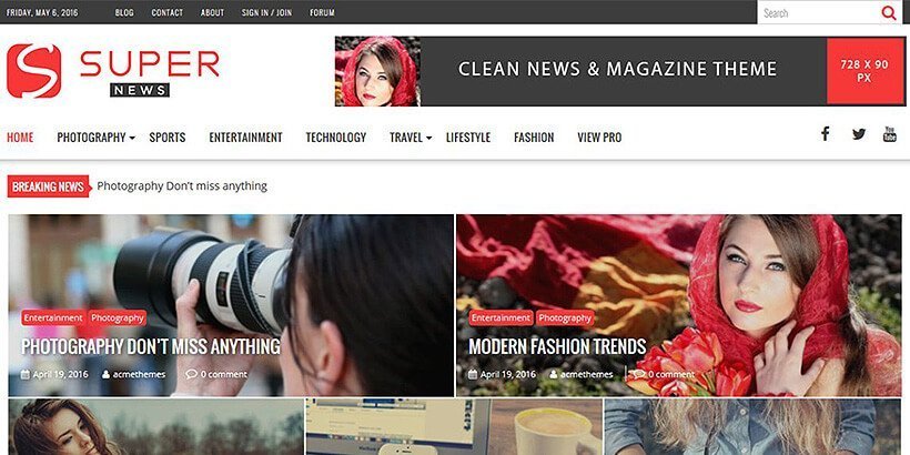 supernews free magazine wordpress themes