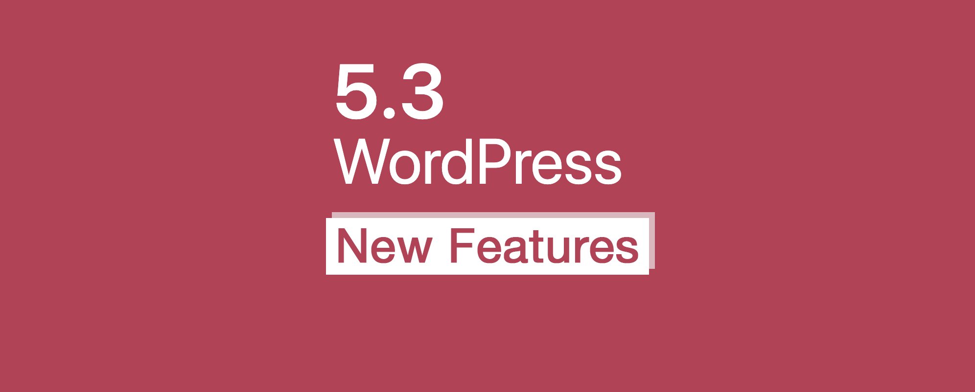 WordPress 5.3 Updates