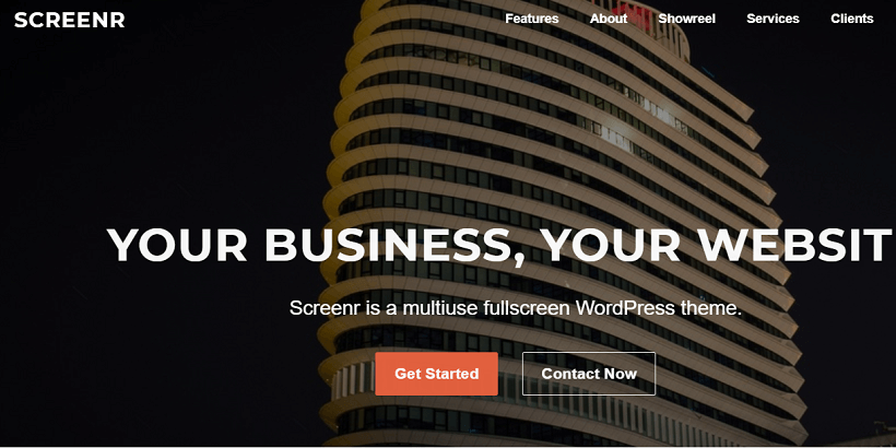Screenr-Best-free-Fullscreen-WordPress-Theme